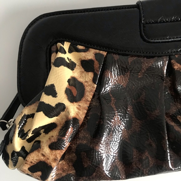 COPY - NWOT Aldo Black Brown Leopard Large Clutch Bag - Picture 13 of 15